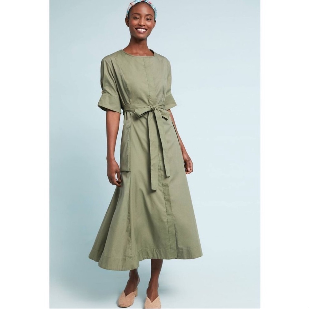 Anthropology sissa Jasper shirt midi dress